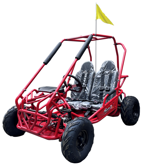 TrailMaster Apache 7 212cc Youth Go Kart for Kids Ages 10+ – Full Roll Cage, High-Back Seats, Over-the-Shoulder Harnesses, Air-Cooled Engine