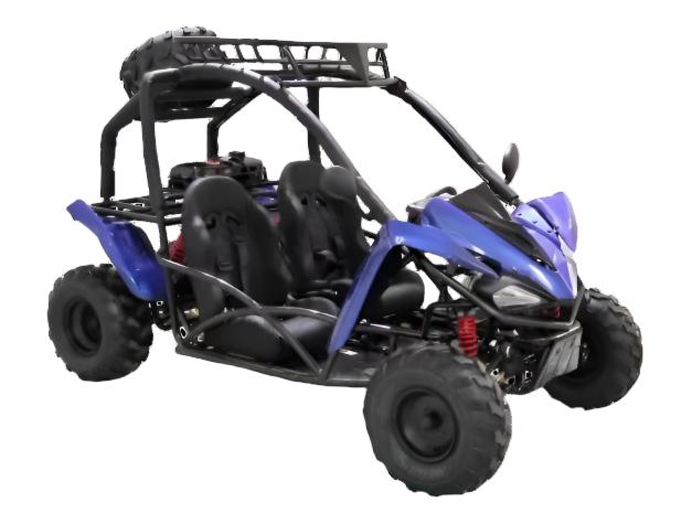 Shark 125cc Mid-Size Kids Go Kart, Electric Start, 3-Speed Semi-Automatic with Reverse, Ages 12 and up