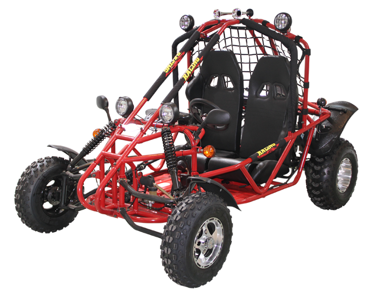 Spider 300 DLX EFI Buggy Go Kart, Electic Start, Automatic with Reverse, 10-inch Alloy Wheels, Ages 16 and up