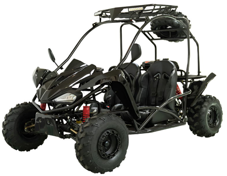 Shark DLX 125cc Mid-Size Kids Go Kart, Electric Start, 3-Speed Semi-Automatic with Reverse, Ages 12 and up